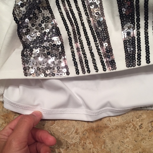 Express Cut Out Shoulder Sequin Dress - Picture 6 of 8